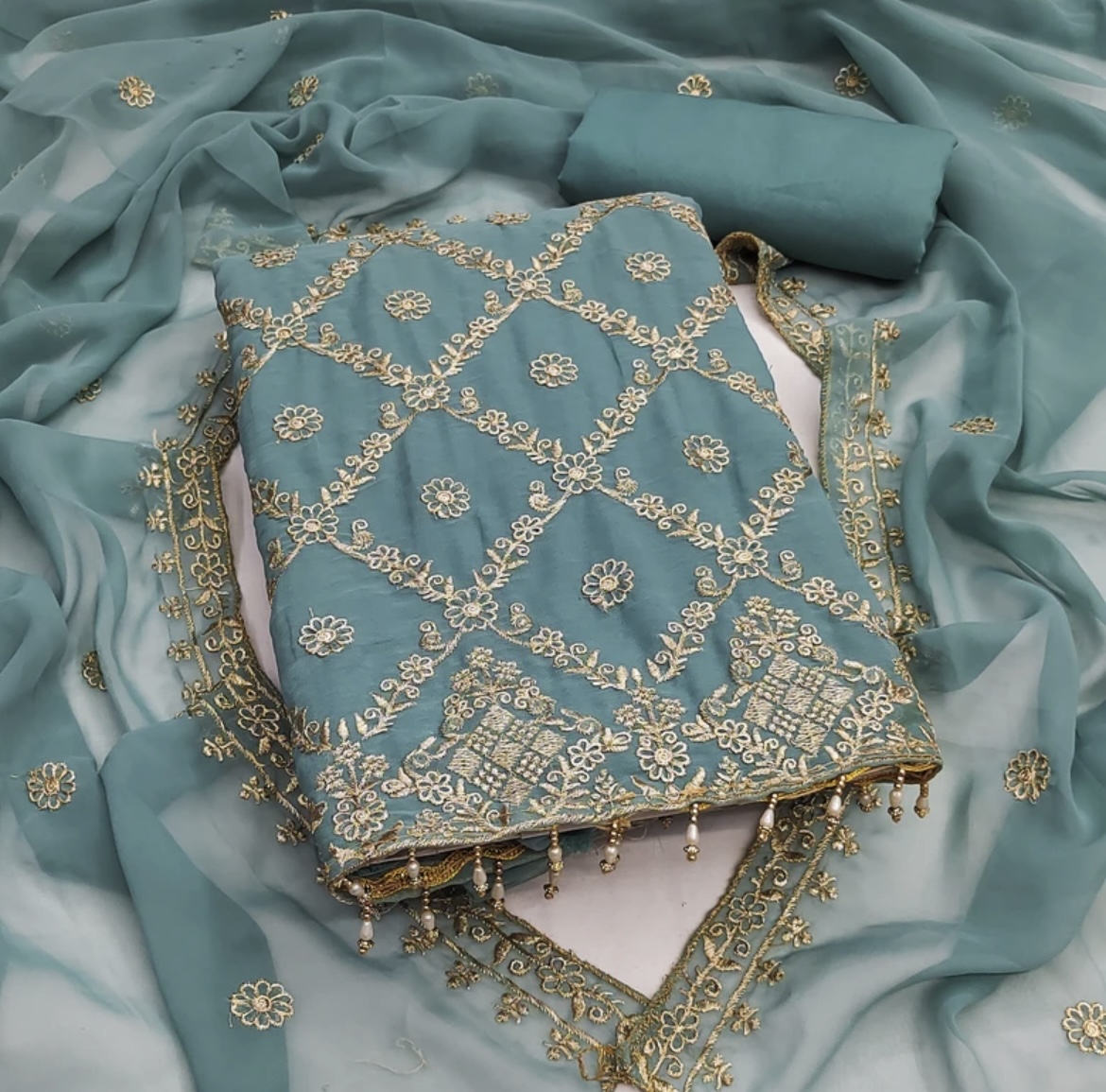 Unstitched Georgette Salwar Suit Material